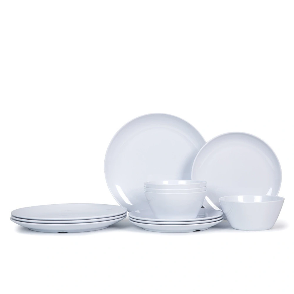 Solid White Colo Melamine Dinnerware Set