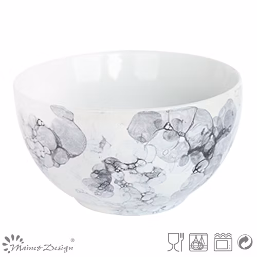 Promotion Factory Wholesale Round Porcelain Ceramic Soup Bowl Salad Bowl 5.5 Inches Bowl for Hotel Home Use Microwave Safe Dishwasher Safe Ceramic Tableware