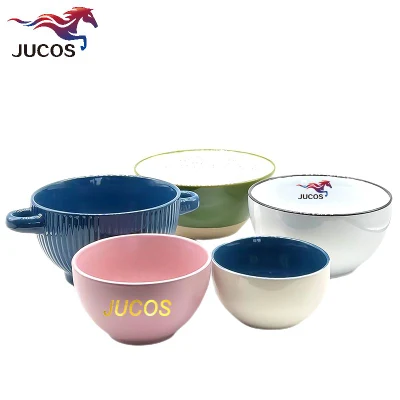 Wholesale Ceramic Bowl with Custom Size Shape Color Designs Logo for Promotion Gift Advertising Souvenirs Hotel Porcelain Homeware