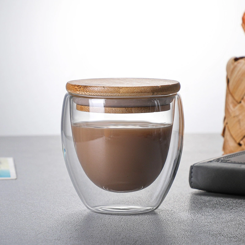 High Quality Double Wall Egg Design Milk Tea Coffee Cup Glassware Drinking Mug