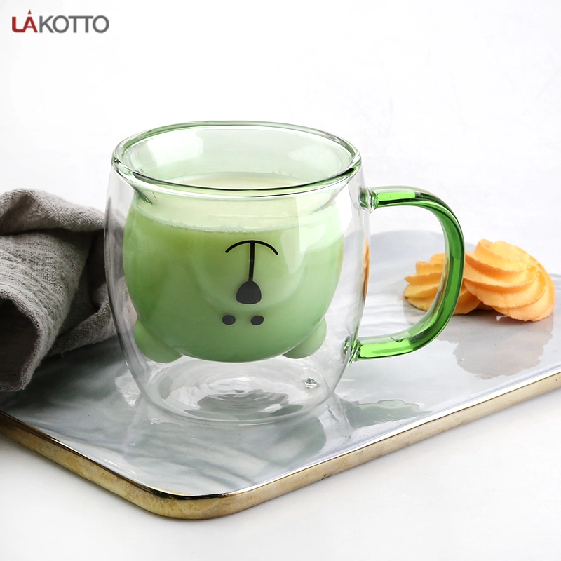Hot Sale Lakotto with Handle Glassware Tea Cup Drinking Double Glass Mug
