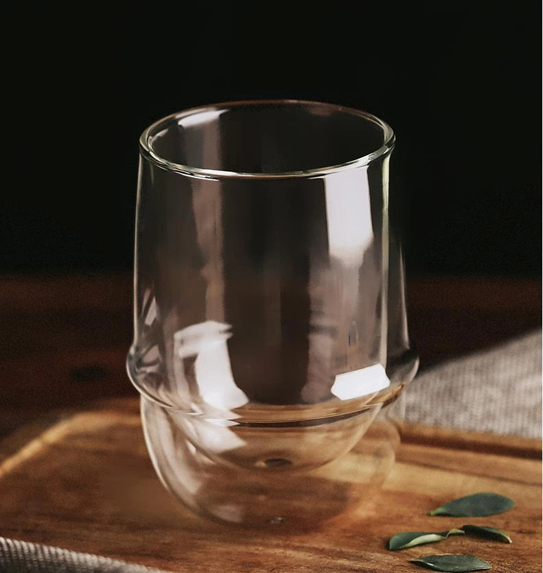 Handmade Double Wall Insulated Borosilicate Coffee Glass Cup Set for Tea Beverage Espresso