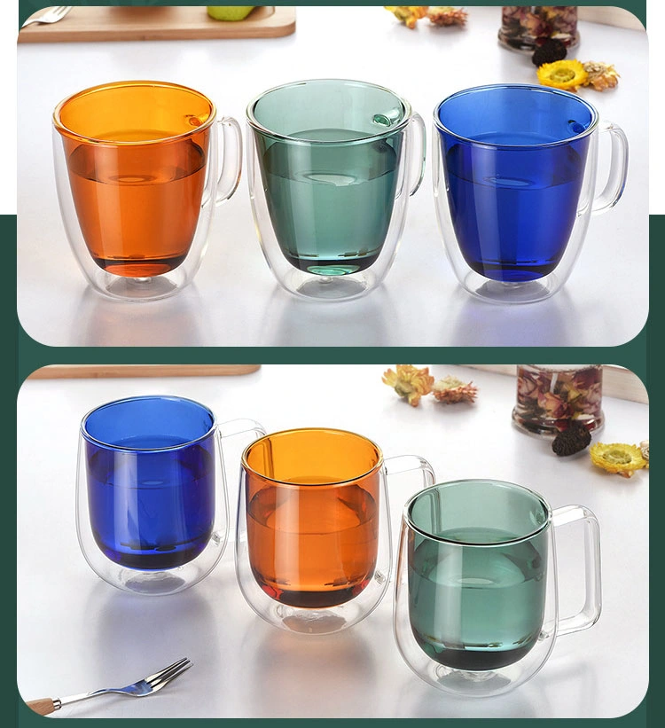 Coffee Borosilicate Tea Walled Wholesale Cups Quality Espresso Set Custom with Saucer Reusable Linuo New Double Wall Glass Cup