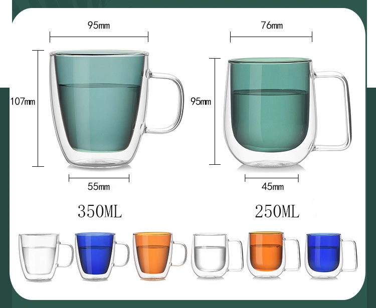 Coffee Borosilicate Tea Walled Wholesale Cups Quality Espresso Set Custom with Saucer Reusable Linuo New Double Wall Glass Cup