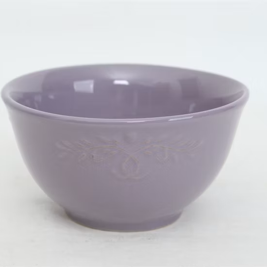 Hot Selling Ceramic Round Shoup Bowl with Different Flower Decor