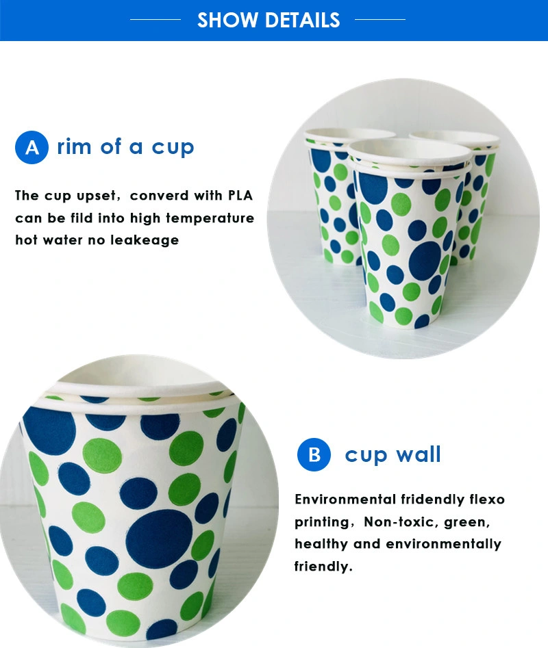 Coffee Cups Paper Disposable Green White Hot Wall Item Style Sets Tea Color Alternative DIN