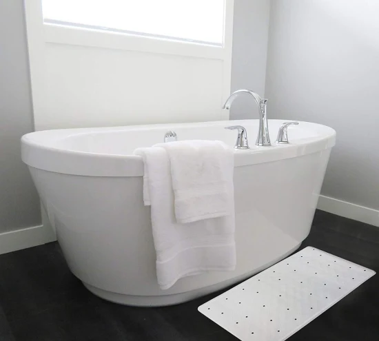 Popular White Circle Transparent PVC Modern Shower Curtain Bathroom Decor