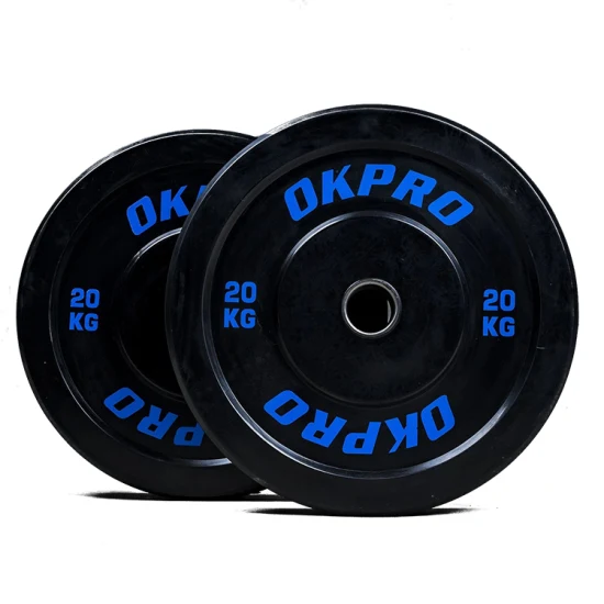 Customized Logo Gym Equipment Sporting Products Fitness Barbell Weight Powerlifting Rubber Weight Plates