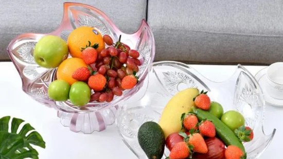 PC Anti Falling Imitation Glass Color Plastic Household Creative Fruit Large Capacity Storage Plates