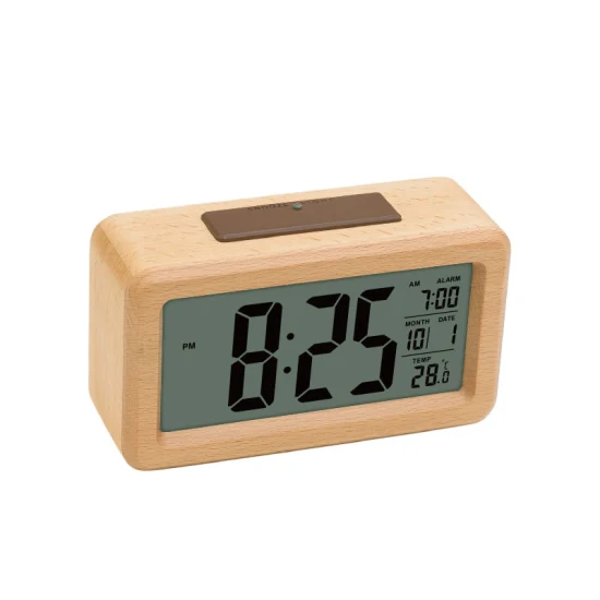 Promotional Easy to Use Desk Table Clocks Solid Wood Home Decor