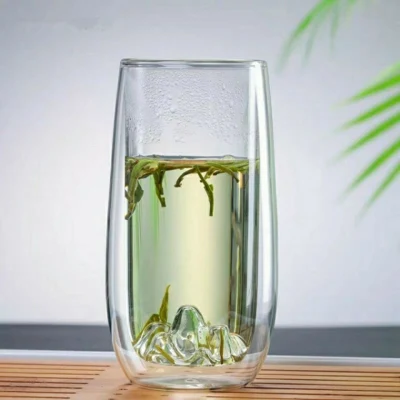 280ml Heat Resistant Borosilicate Hill Double Wall Glass Kitchenware Glassware Coffee Tea Water Milk Wine Beer Drinking Cup Mugs